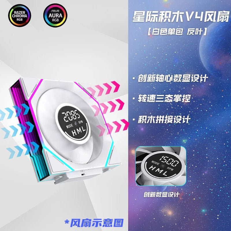 120mm ARGB Fan Daisy Chain 5V3pin ARGB Sync Water - Cooled Fan - Jungle Leopard Interstellar V4 1pc - FUN GUY WORLD FUN GUYS SHOP FUN GUY WORLD 14:691V4-120mm WR 1pc;200000544:4;200007763:201336100;272514294:151425550  V4 - 120mm WR 1pc Other A - RGB|China Mainland 120mm ARGB Fan Daisy Chain 5V3pin ARGB Sync Water - Cooled Fan - Jungle Leopard Interstellar V4 1pc FUN GUYS SHOP FUN GUY WORLD
