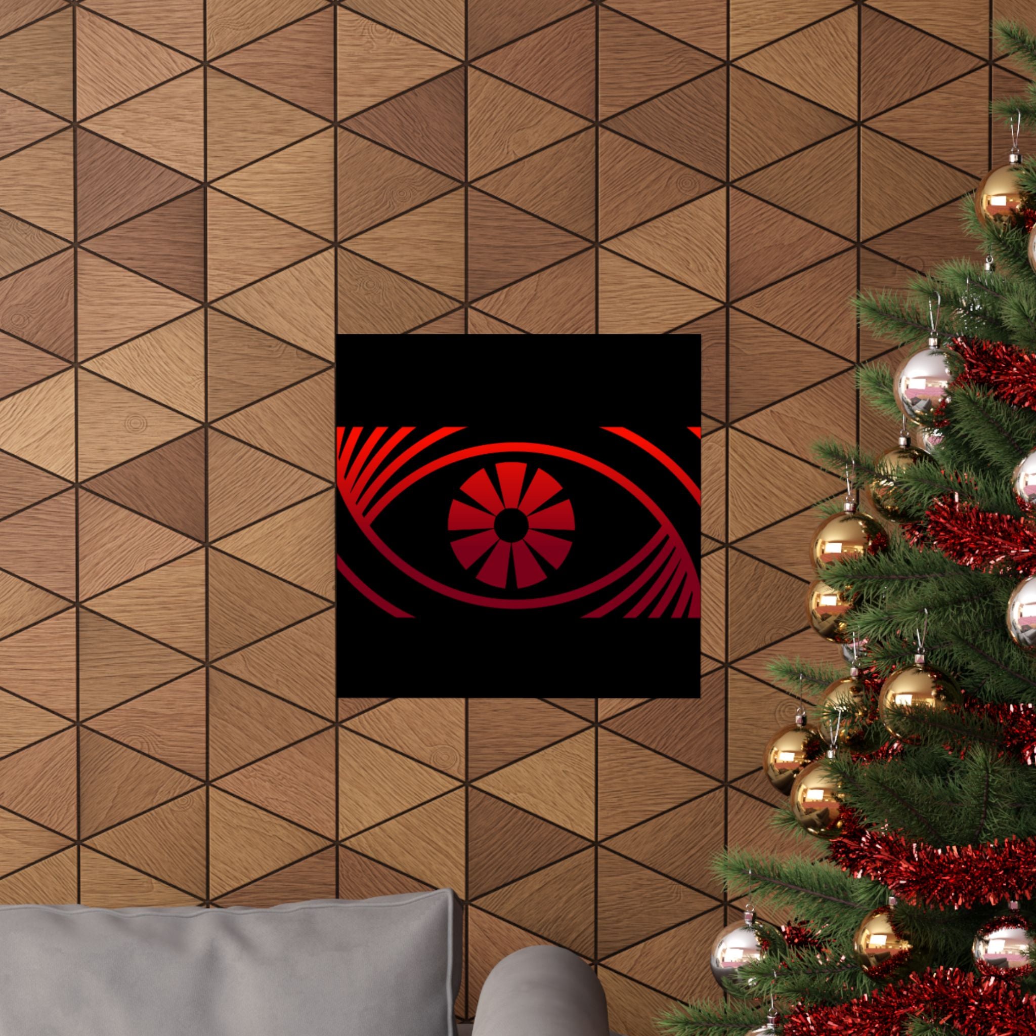Red Eye Graphic Poster — Matte Horizontal Art Print Printify Poster  FUN GUY WORLD