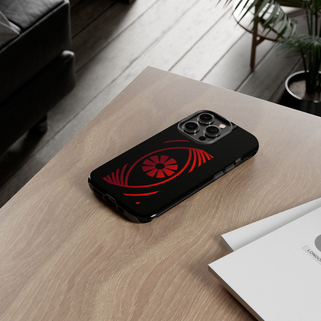 Tough Cases — Red Abstract Eye Graphic Phone Case Printify Phone Case  FUN GUY WORLD