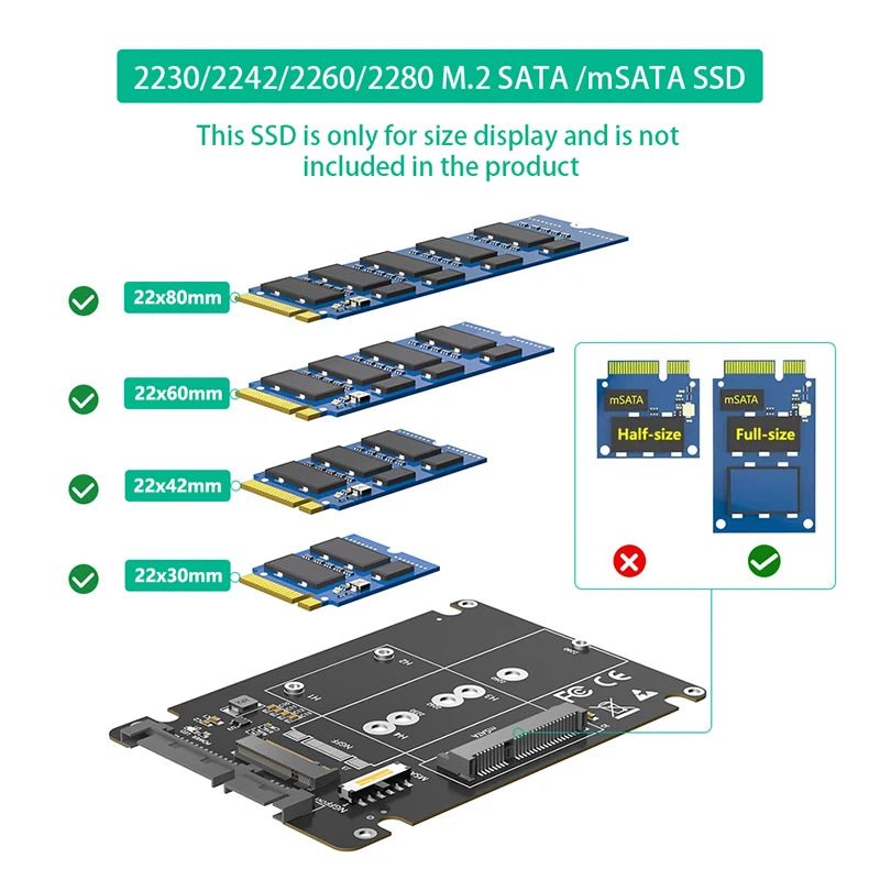 2 in 1 Combine SSD Adapter with Plastic Enclosure External SSD Case Box M.2 NGFF key B & mSATA to 2.5" SATA 3 Converter Adapter - FUN GUY WORLD FUN GUYS SHOP FUN GUY WORLD <none>  2 in 1 Combine SSD Adapter with Plastic Enclosure External SSD Case Box M.2 NGFF key B & mSATA to 2.5" SATA 3 Converter Adapter FUN GUYS SHOP FUN GUY WORLD