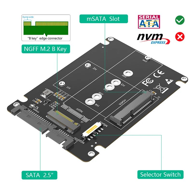 2 in 1 Combine SSD Adapter with Plastic Enclosure External SSD Case Box M.2 NGFF key B & mSATA to 2.5" SATA 3 Converter Adapter - FUN GUY WORLD FUN GUYS SHOP FUN GUY WORLD <none>  2 in 1 Combine SSD Adapter with Plastic Enclosure External SSD Case Box M.2 NGFF key B & mSATA to 2.5" SATA 3 Converter Adapter FUN GUYS SHOP FUN GUY WORLD
