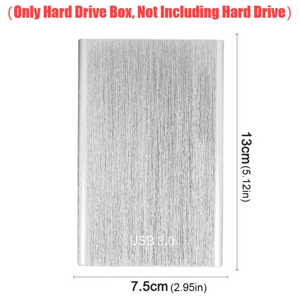 2.5 Inch External Hard Drive Usb 3.0 External Hard Disk Box 1tb Plug And Play （Only Hard Drive Box, Not Including Hard Drive） - FUN GUY WORLD FUN GUYS SHOP FUN GUY WORLD 14:201441169Silver;200007763:201336100  Silver China Mainland 2.5 Inch External Hard Drive Usb 3.0 External Hard Disk Box 1tb Plug And Play （Only Hard Drive Box, Not Including Hard Drive） FUN GUYS SHOP FUN GUY WORLD