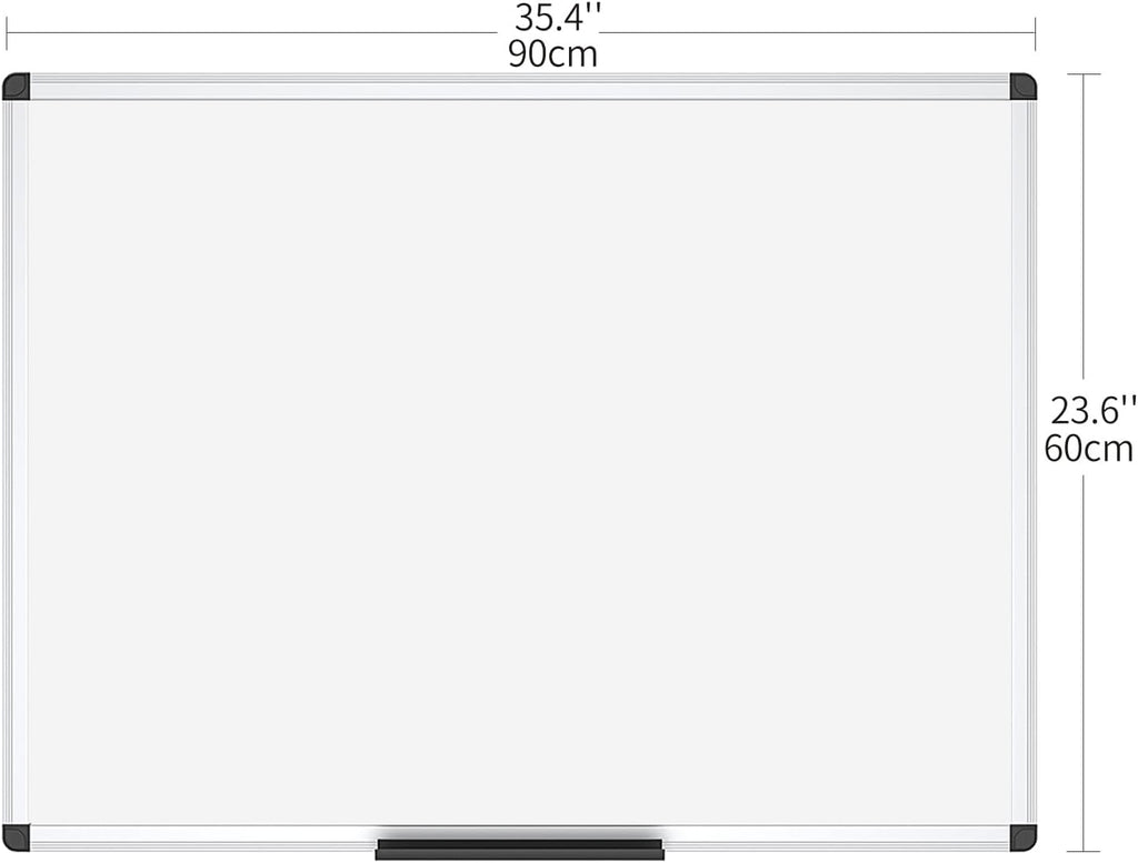 VIZ-PRO Magnetic Dry Erase Board, 36 X 24 Inches, Silver Aluminium Frame FUN GUY WORLD   FUN GUY WORLD