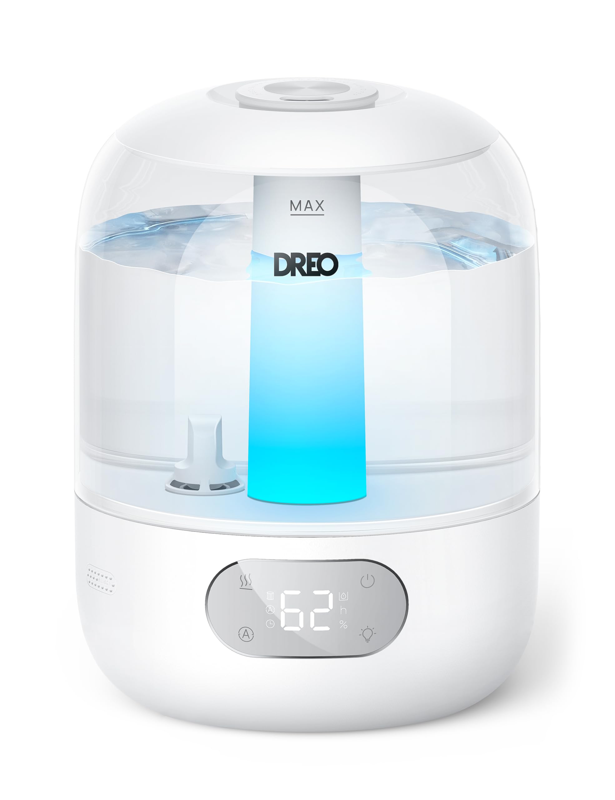 DREO Humidifiers for Bedroom, 3L Top Fill 30H & 26dB Quiet Runtime for Large Room, Cool Mist Ultrasonic Humidifier with Humidity Sensor, Night Light for Home, Baby, Nursery, Plants, 360° Nozzle, Black FUN GUY WORLD   FUN GUY WORLD