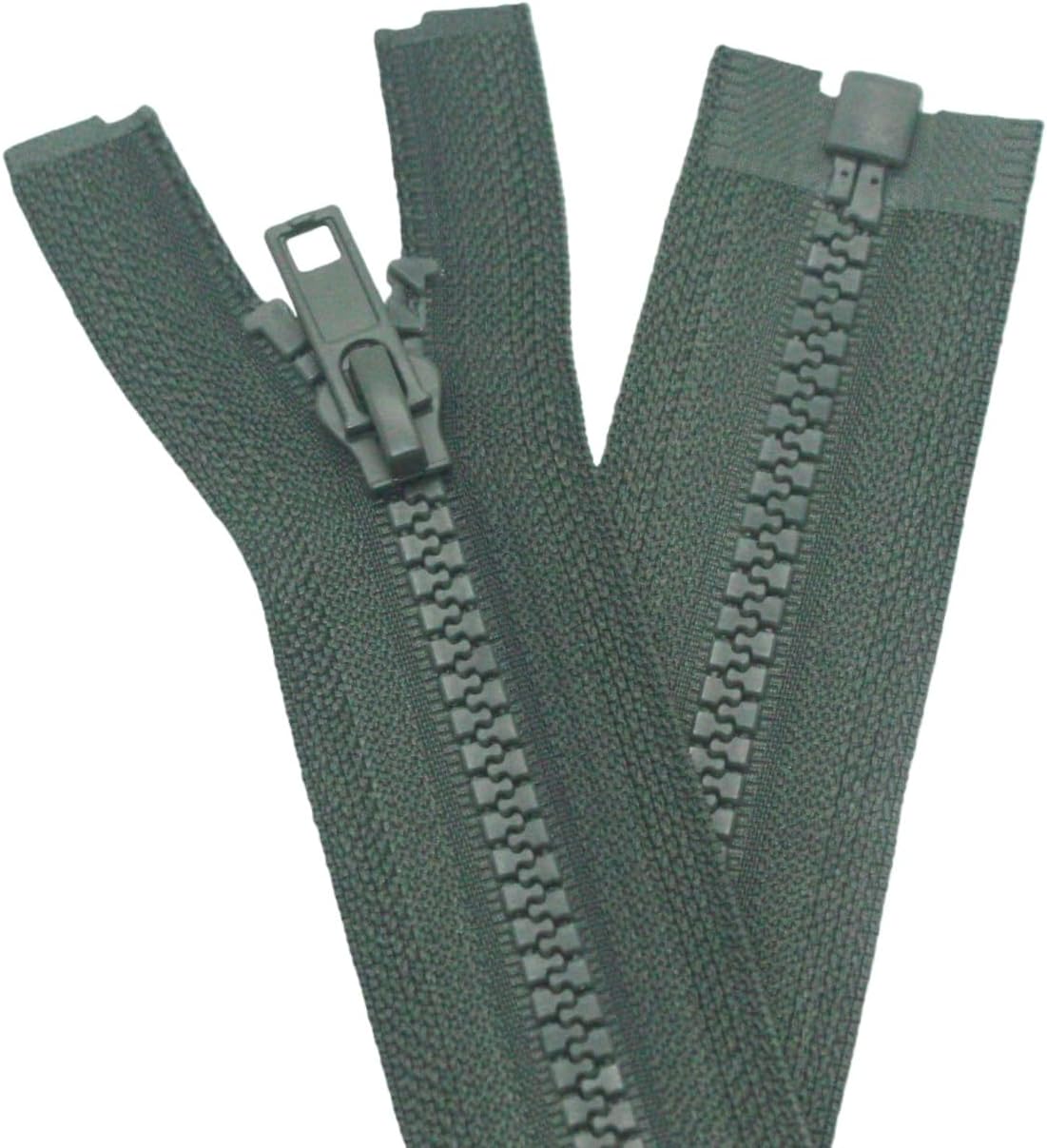 YaHoGa 2PCS #5 29 Inch Separating Jacket Zippers for Sewing Coats Jacket Zipper Black Molded Plastic Zippers Bulk (29" 2pc) FUN GUYS SHOP   FUN GUYS SHOP