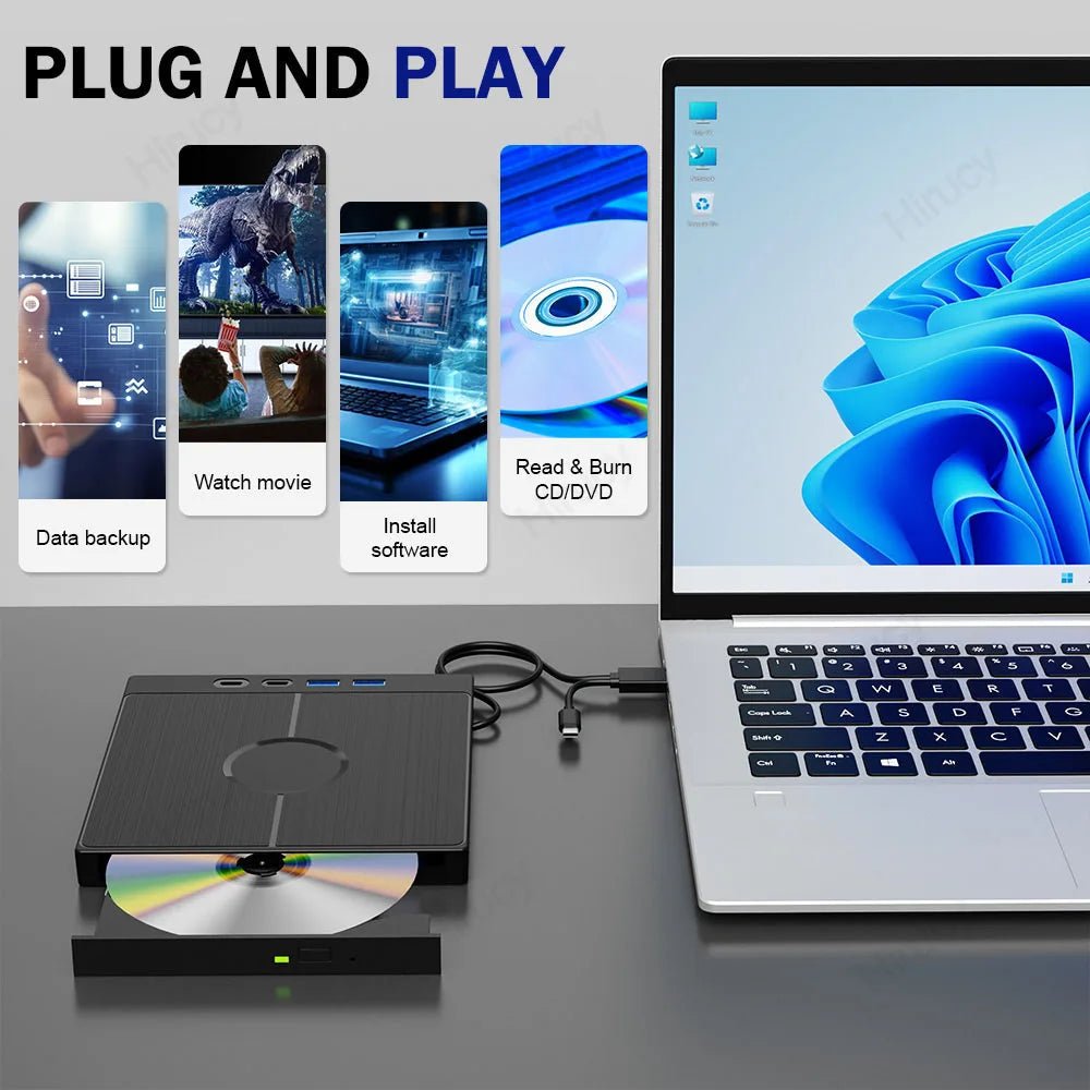 7 - in - 1 USB 3.0 Type C External CD DVD RW Optical Drive DVD Player Burner Reader Multi - Function Drive For Windows Mac PC Laptop - FUN GUY WORLD FUN GUYS SHOP FUN GUY WORLD 14:200025551D-PTKL;200007763:201336100  D - PTKL China Mainland 7 - in - 1 USB 3.0 Type C External CD DVD RW Optical Drive DVD Player Burner Reader Multi - Function Drive For Windows Mac PC Laptop FUN GUYS SHOP FUN GUY WORLD