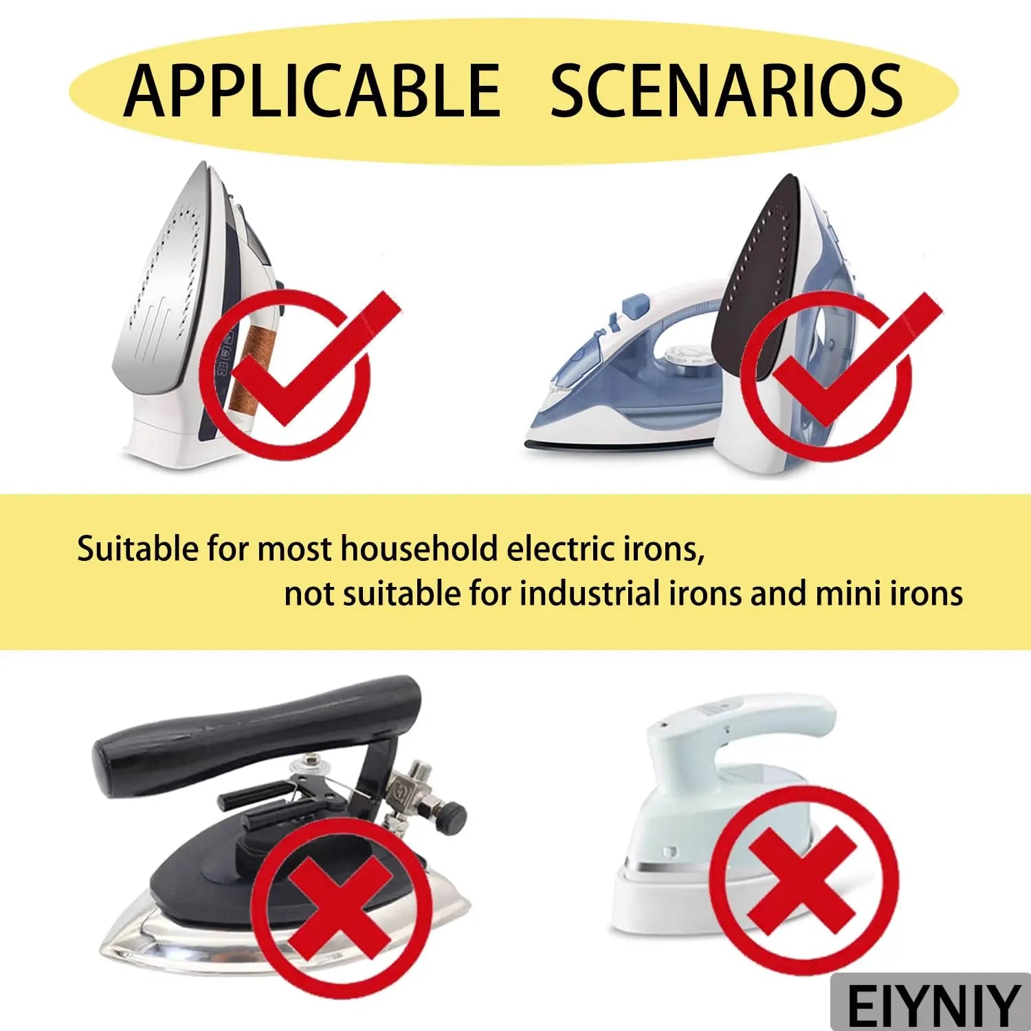 Universal Iron Soleplate Cover Protector - Heat Resistant Silicone Shoe for Electric Irons, Prevents Burns & Scorch Marks on Delicate Fabrics Like Silk, Satin (1 Set Cover Iron Shoe) FUN GUYS SHOP   FUN GUYS SHOP