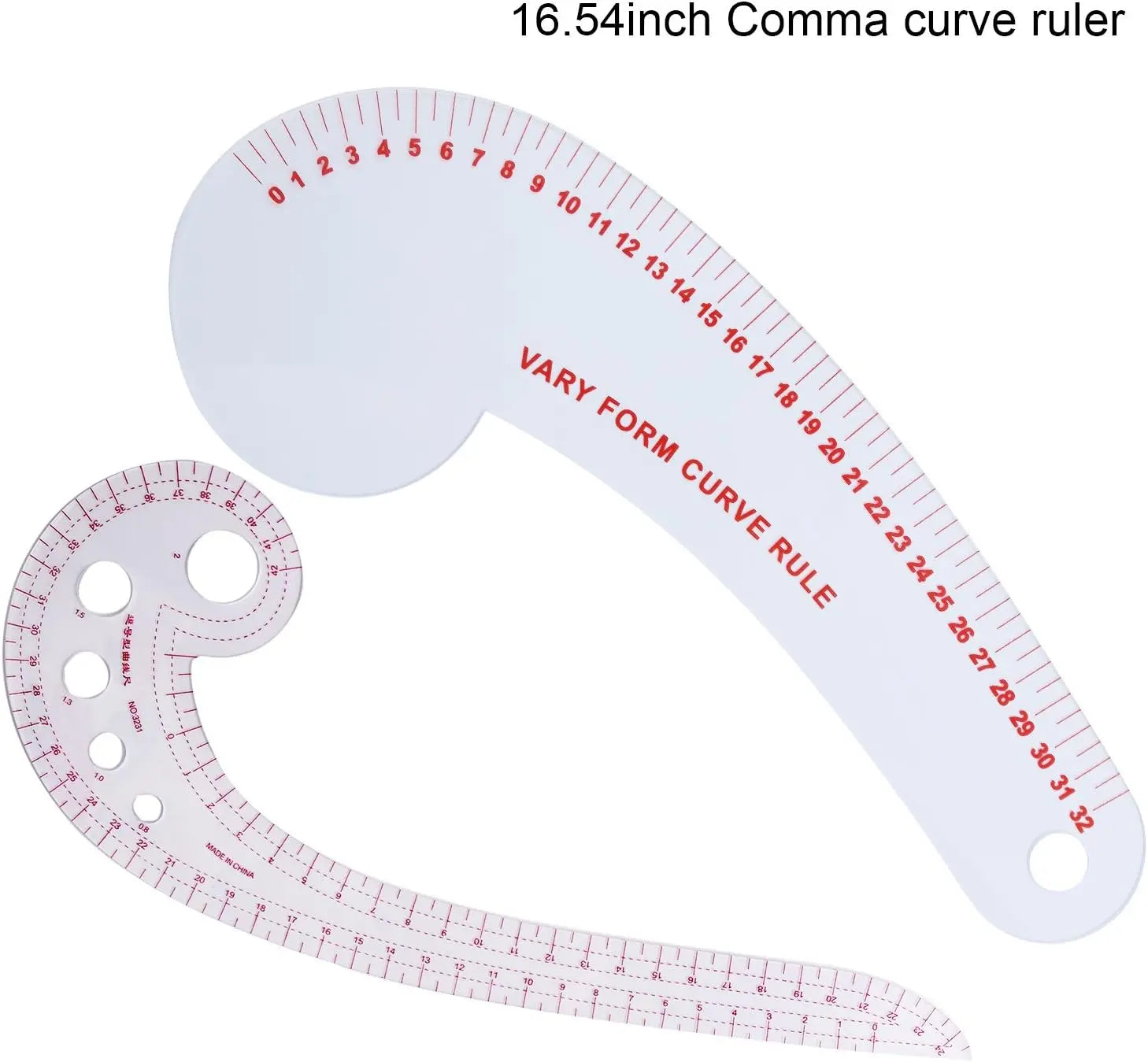 Boao 6 Pieces Clear Metric Sewing Ruler Set Plastic Sew French Curve Ruler Tools Metric Curve Shaped Rulers Making Ruler Kit for Designers and Beginners Tailors Designers, 6 Styles FUN GUYS SHOP   FUN GUYS SHOP