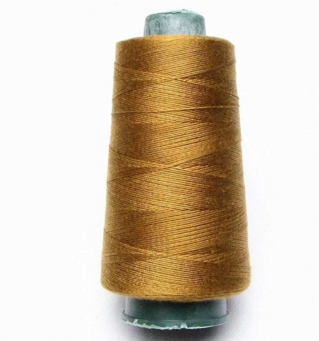 WellieSTR Heavy Duty 100% Polyester Sewing Thread Brown 20s/3 for Jeans Canvas (Jiang Huang) FUN GUYS SHOP   FUN GUYS SHOP