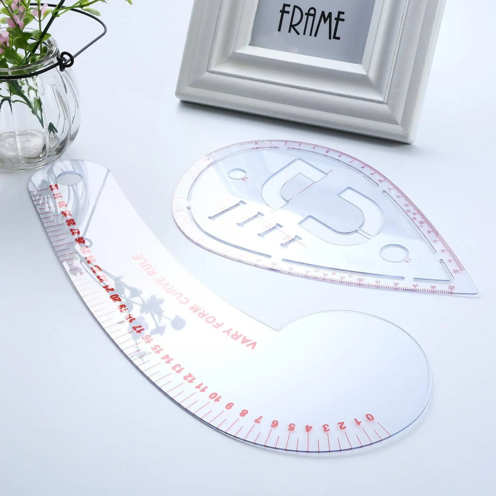 Boao 6 Pieces Clear Metric Sewing Ruler Set Plastic Sew French Curve Ruler Tools Metric Curve Shaped Rulers Making Ruler Kit for Designers and Beginners Tailors Designers, 6 Styles FUN GUYS SHOP   FUN GUYS SHOP