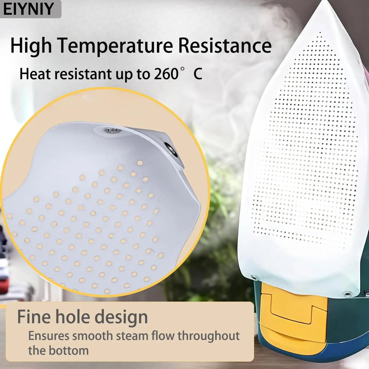 Universal Iron Soleplate Cover Protector - Heat Resistant Silicone Shoe for Electric Irons, Prevents Burns & Scorch Marks on Delicate Fabrics Like Silk, Satin (1 Set Cover Iron Shoe) FUN GUYS SHOP   FUN GUYS SHOP