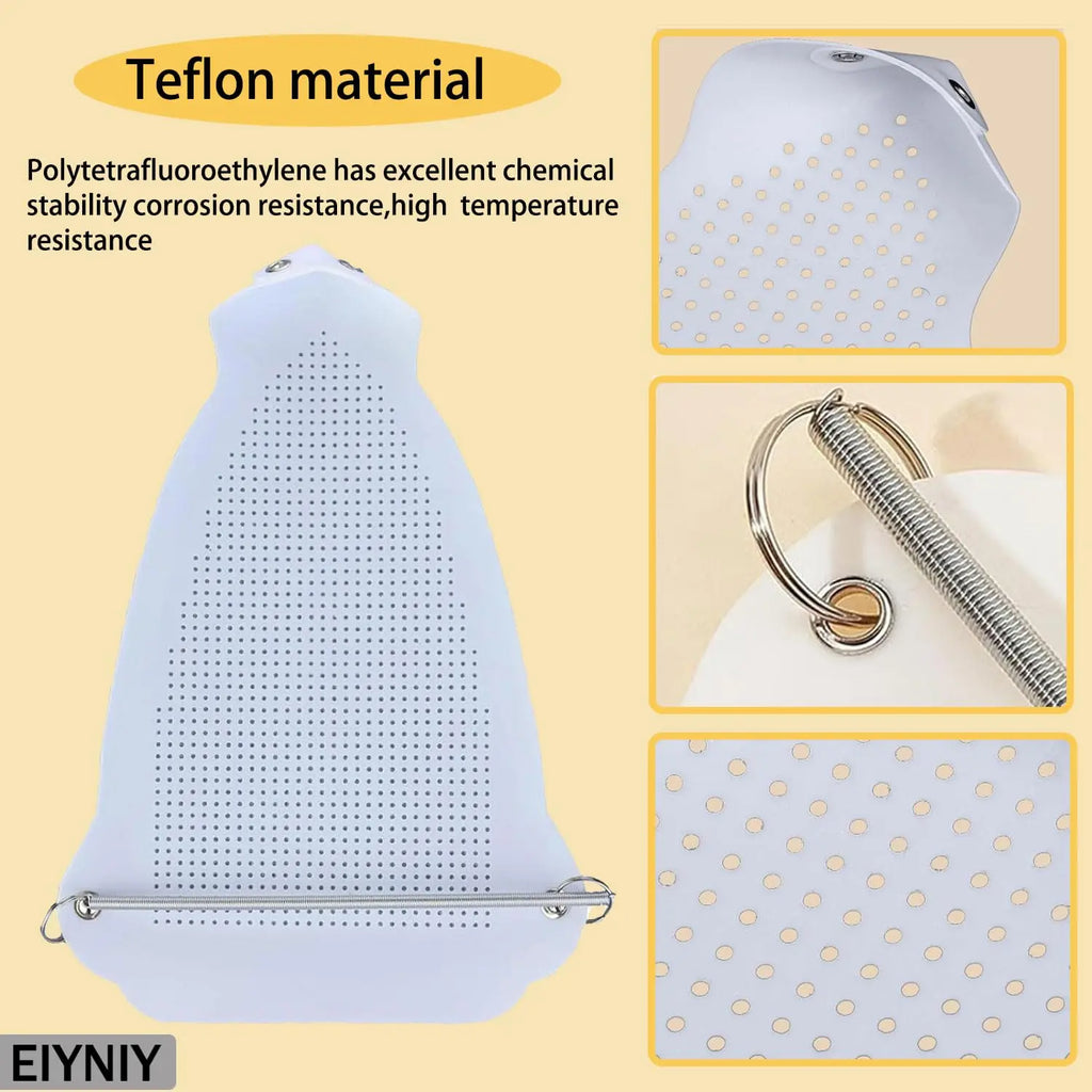 Universal Iron Soleplate Cover Protector - Heat Resistant Silicone Shoe for Electric Irons, Prevents Burns & Scorch Marks on Delicate Fabrics Like Silk, Satin (1 Set Cover Iron Shoe) FUN GUYS SHOP   FUN GUYS SHOP