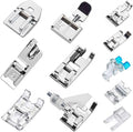 Qeykizy 11 Pcs Sewing Machine Presser Feet Kit, Rolled Hem Feet, Invisible Zipper Foot for Low Shank Sewing Machine, Snap on Feet Compatible with Singer, Brother, Janome, Babylock, Juki, Kenmore FUN GUYS SHOP   FUN GUYS SHOP