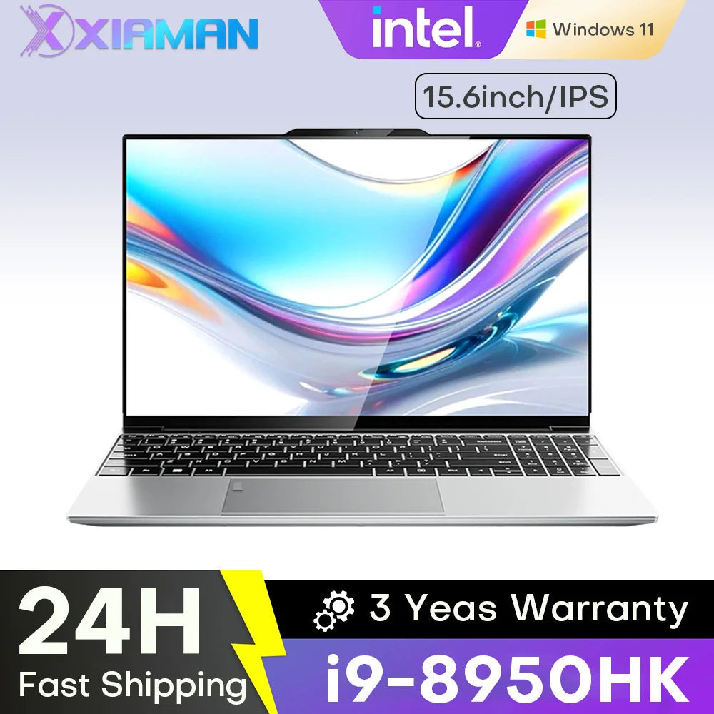 2026 Xiaman 15.6 inch Gaming Laptop Computer Intel Core i9 8950HK Gamer PC 16GB RAM 1TB SSD Windows 11 Office Study Notebook PC FUN GUYS SHOP   FUN GUY WORLD