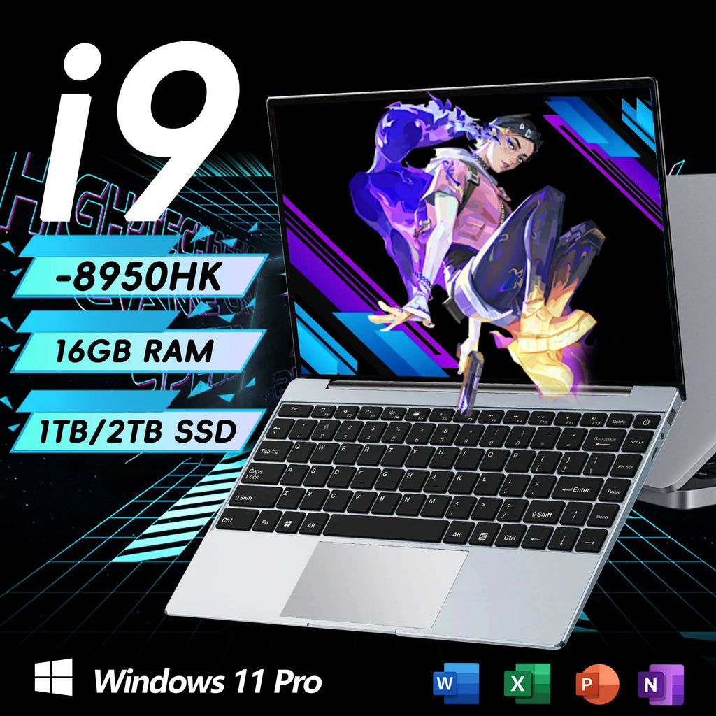 14.1'' Laptop Computer Windows 11 Intel Core i9 8950HK 16GB RAM 1TB 2TB SSD Laptops Office Study Gaming Notebook PC Computer FUN GUYS SHOP   FUN GUY WORLD