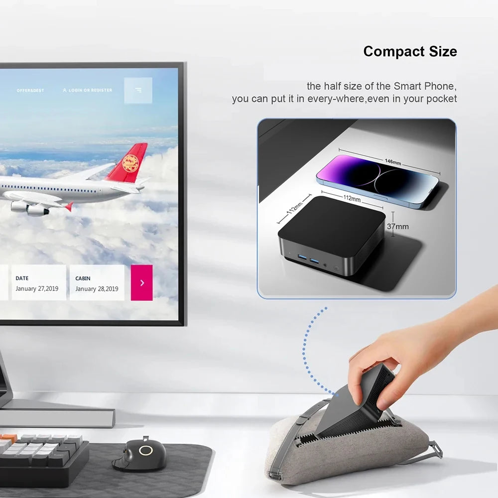 Mini PC Protable Gaming i9 8950HK i3-6100 16GB RAM Windows 11 Pro WIFI6 BT5.2 4K 1TB 2TB SSD 1000Mbps Mini Gamer Computer PC FUN GUYS SHOP   FUN GUYS SHOP