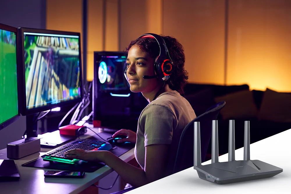 GL.iNet GL-AX1800(Flint) WiFi 6 Router -Dual Band Gigabit Wireless ,5 x 1G Ethernet Ports ,Amazing OpenVpn&WireGuard Speed FUN GUYS SHOP   FUN GUYS SHOP