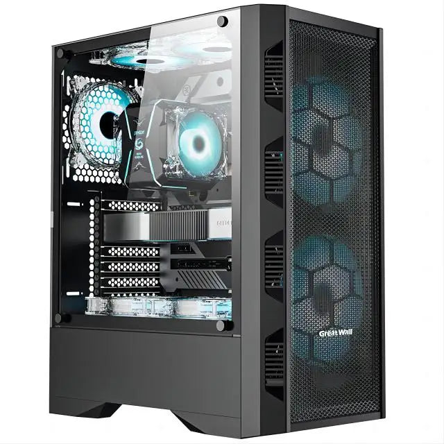 AOTESIER Gaming PC core i7 CPU With 16G RAM 256G SSD HD4600 ATX/ITX/M-ATX full view side panel Temper Glass Front pc gamer FUN GUYS SHOP   FUN GUY WORLD