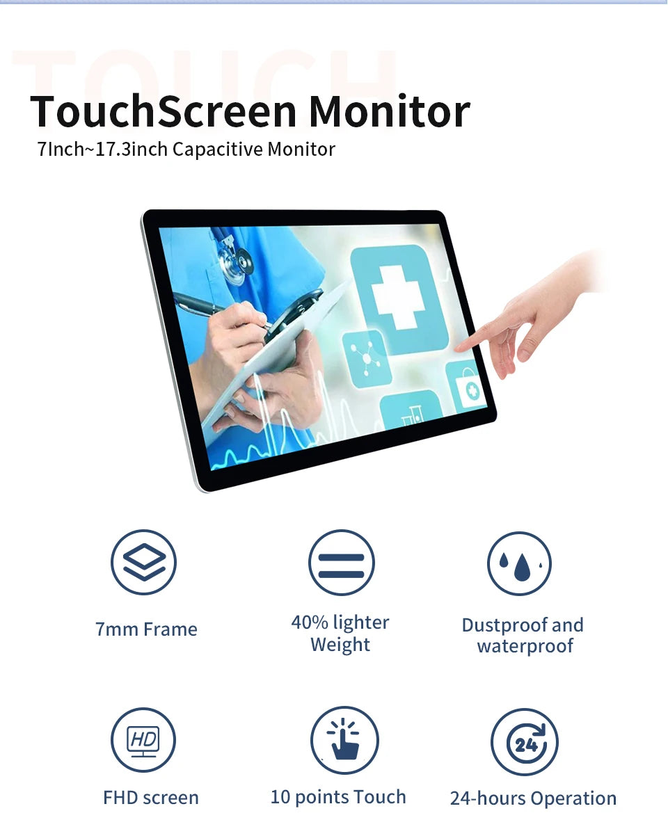 15.6/17.3/18.5 Inch All In One Touch Panel Industrial Pc Android 11 Window 10 Hdmi Wall Mount Touchscreen Waterproof Monitor FUN GUYS SHOP   FUN GUY WORLD