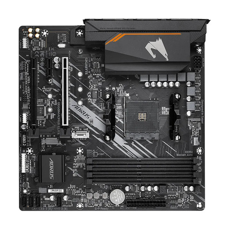 GIGABYTE New B550M AORUS ELITE Motherboard Micro-ATX Socket AM4 For Ryzen 5000 4000 3000 Series CPU Dual Channel DDR4 SATA3 M.2 FUN GUYS SHOP   FUN GUY WORLD