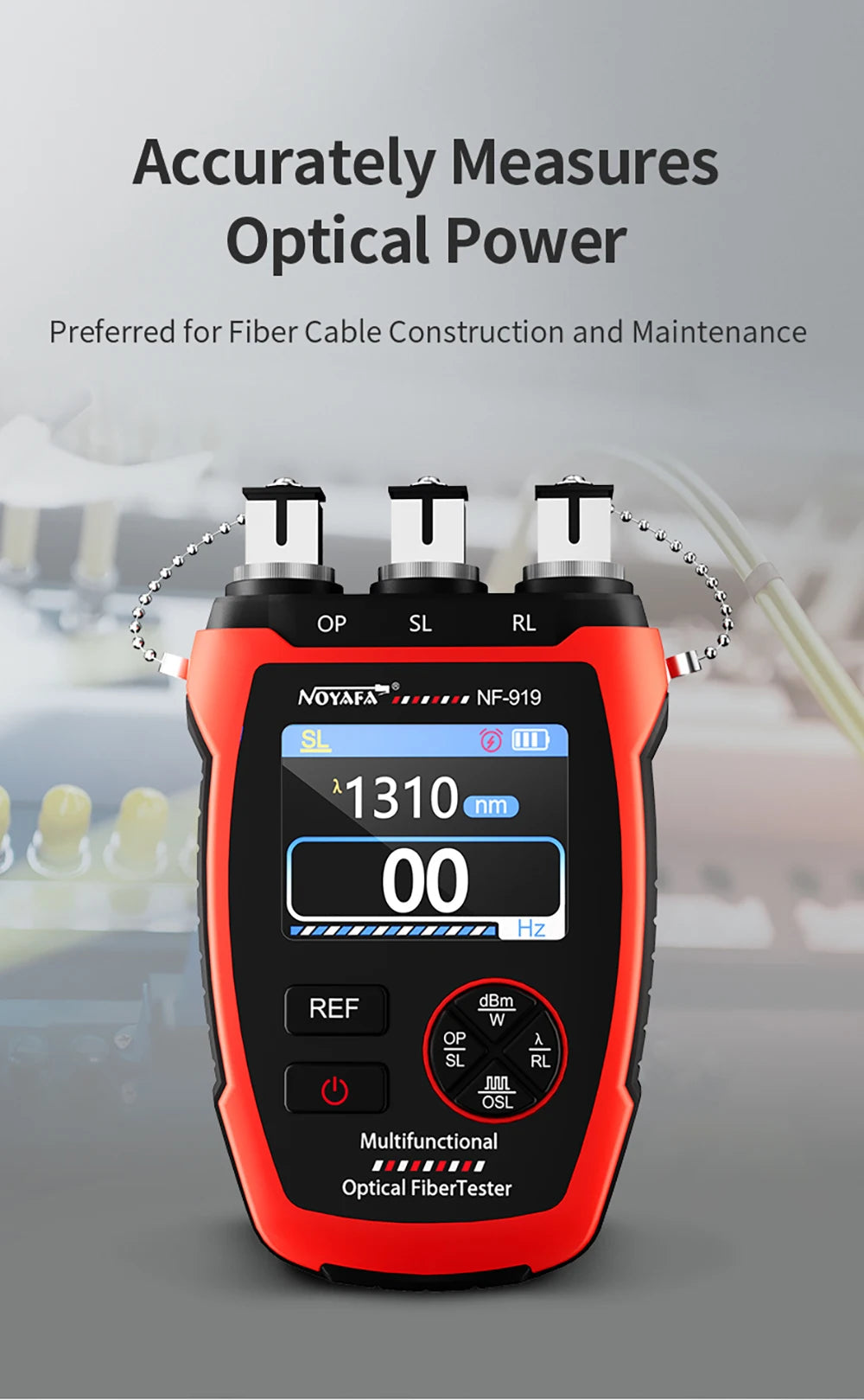 NOYAFA NF-919 Mini Optical Power Meter Visual Fault Locator Network Cable Test OPM/REF -70~+9dbm SC/FC/ST Universal Port FUN GUYS SHOP   FUN GUY WORLD
