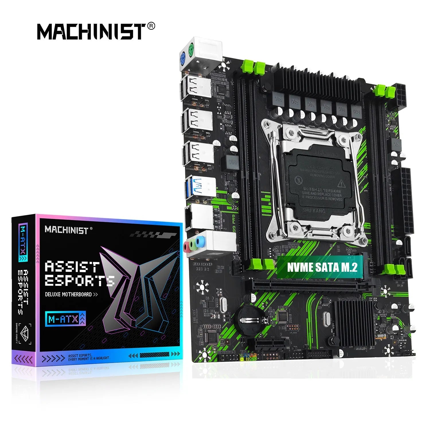 MACHINIST X99 PR9 Motherboard LGA 2011-3 Set Support Kit Xeon 2680 2690 V3 V4 CPU Processor Desktop Memory USB3.0 NVME/SATA M.2 FUN GUYS SHOP   FUN GUY WORLD