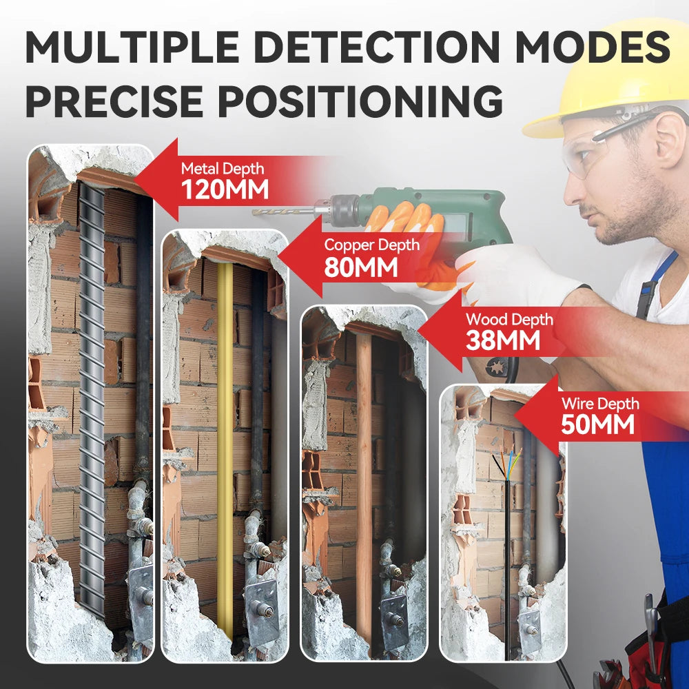 Noyafa NF-518S Metal Detector  Undeground Sturs Wall Scanner AC Wood Finder Cable Wires Tracker Digital Level Laser Rangefinde FUN GUYS SHOP   FUN GUYS SHOP