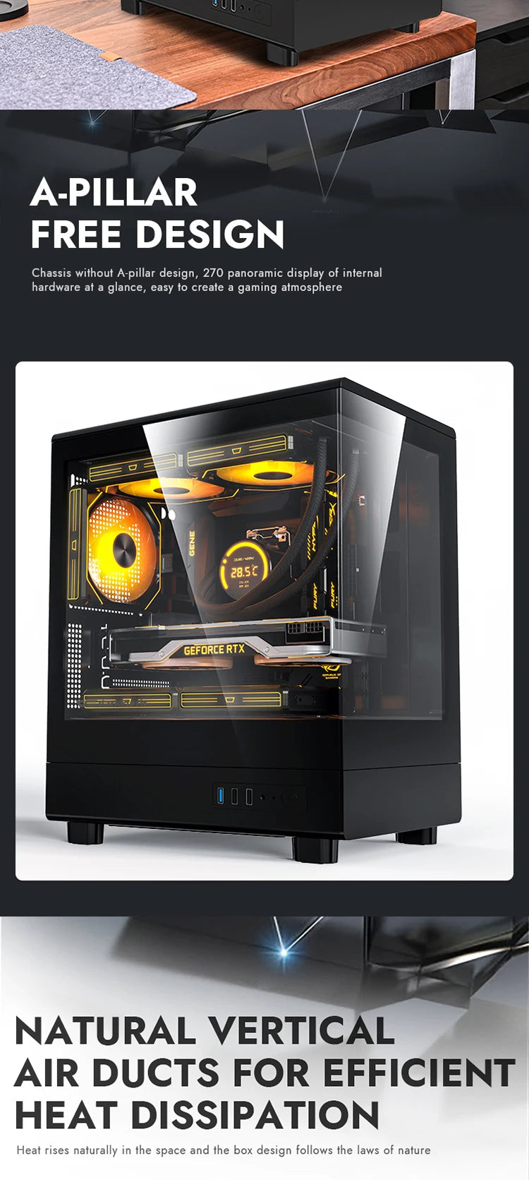 Darkflash DB330M PC Case M-ATX Desktop 270 ° Sea View Room Computer Case USB3.0 Double-Sided Transparent Glass Gamer Cabinet FUN GUYS SHOP   FUN GUY WORLD