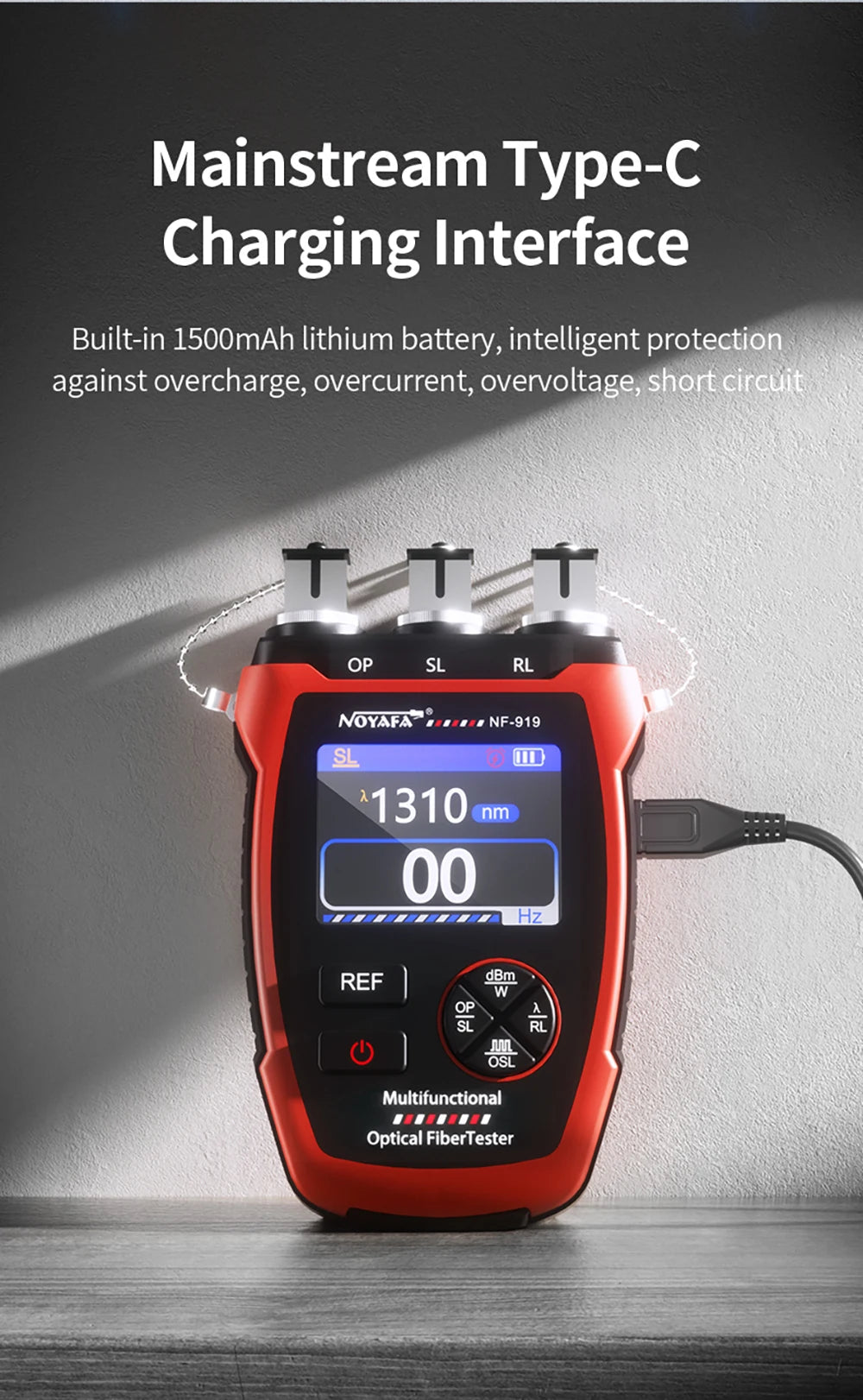 NOYAFA NF-919 Mini Optical Power Meter Visual Fault Locator Network Cable Test OPM/REF -70~+9dbm SC/FC/ST Universal Port FUN GUYS SHOP   FUN GUY WORLD