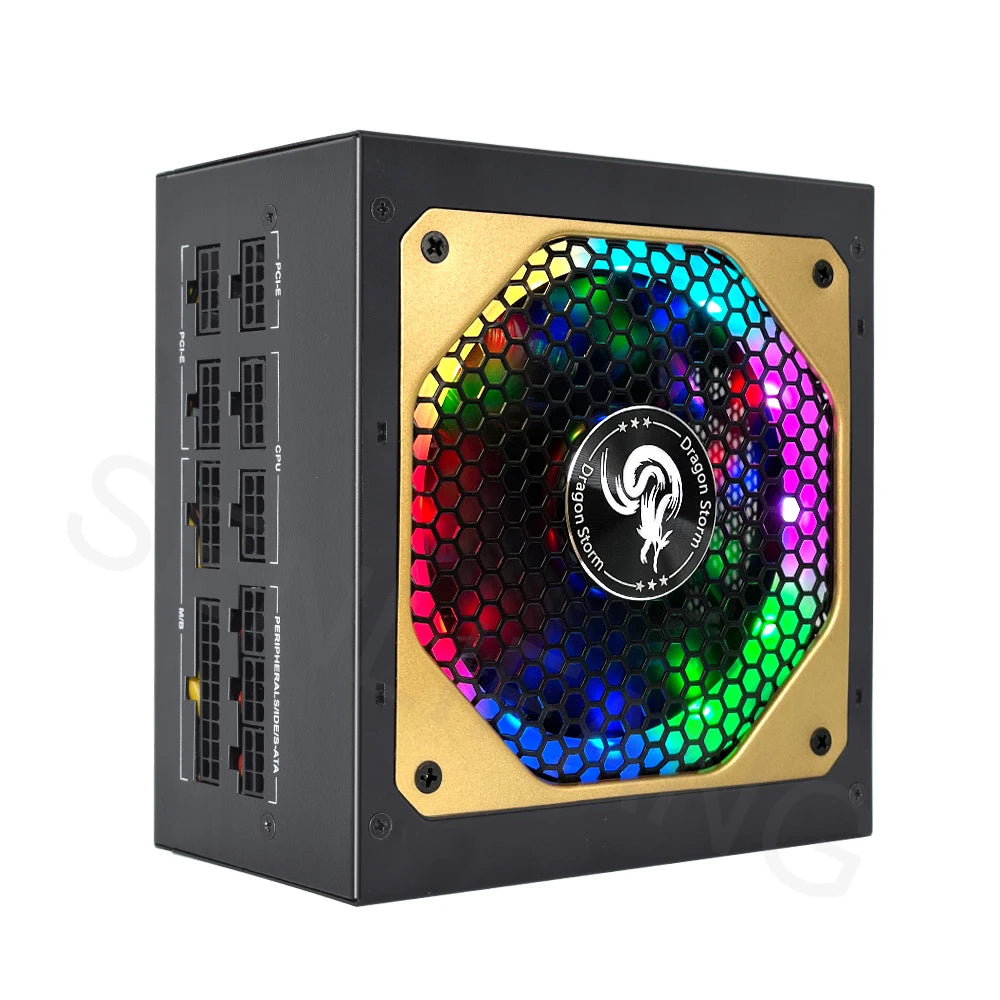 JULONGFENGBAO ATX 850W Full Modular RGB 80Plus Gold 20+4Pin 12V PSU Professional E-Sports Video Game Computer PC Power Supply FUN GUYS SHOP   FUN GUY WORLD