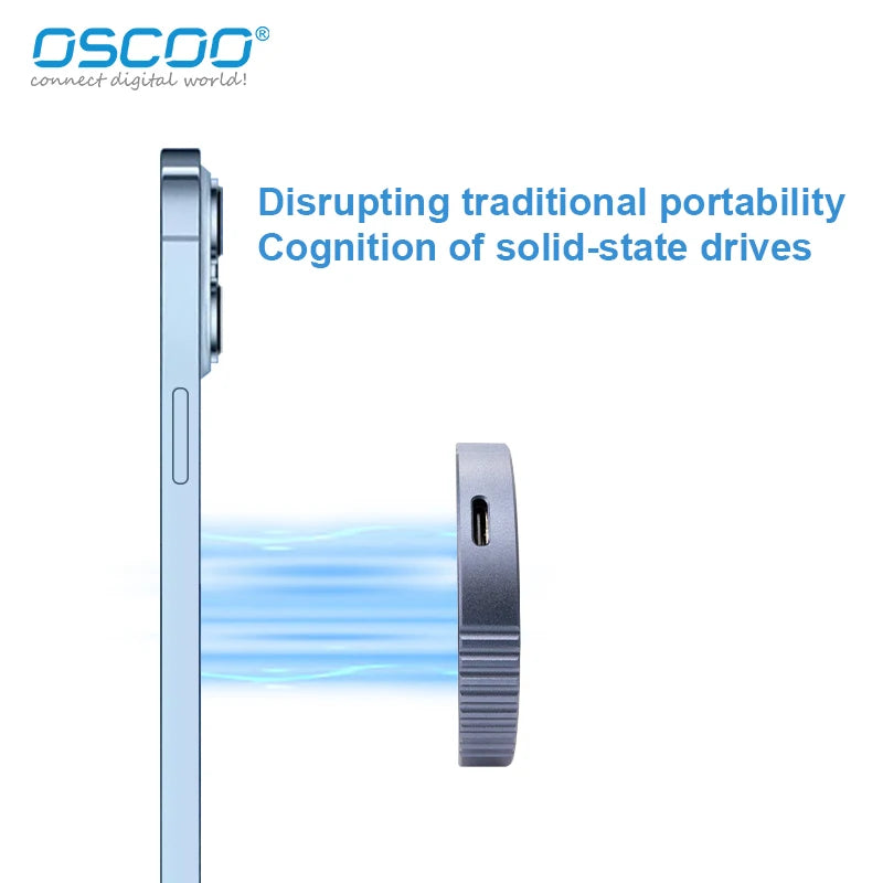 OSCOO SSD 512GB 1TB MD008 External SSD Magnetic and Portable SSD With PD3.0 100W Fast Charging 10 Gbps SSD Iphone 15 Pro/Pro Max FUN GUYS SHOP   FUN GUY WORLD