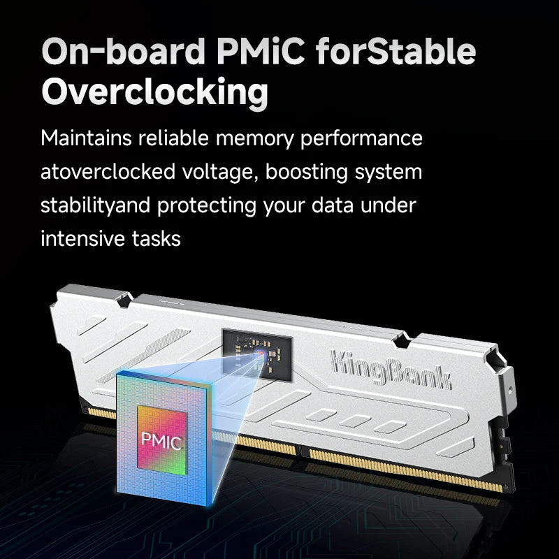 KingBank Silver DDR5 RAM 32GB Kit (2x16GB) 6000MHz Overclocking Desktop Gaming Memory Intel XMP 3.0 & AMD Expo Compatible FUN GUYS SHOP   FUN GUY WORLD