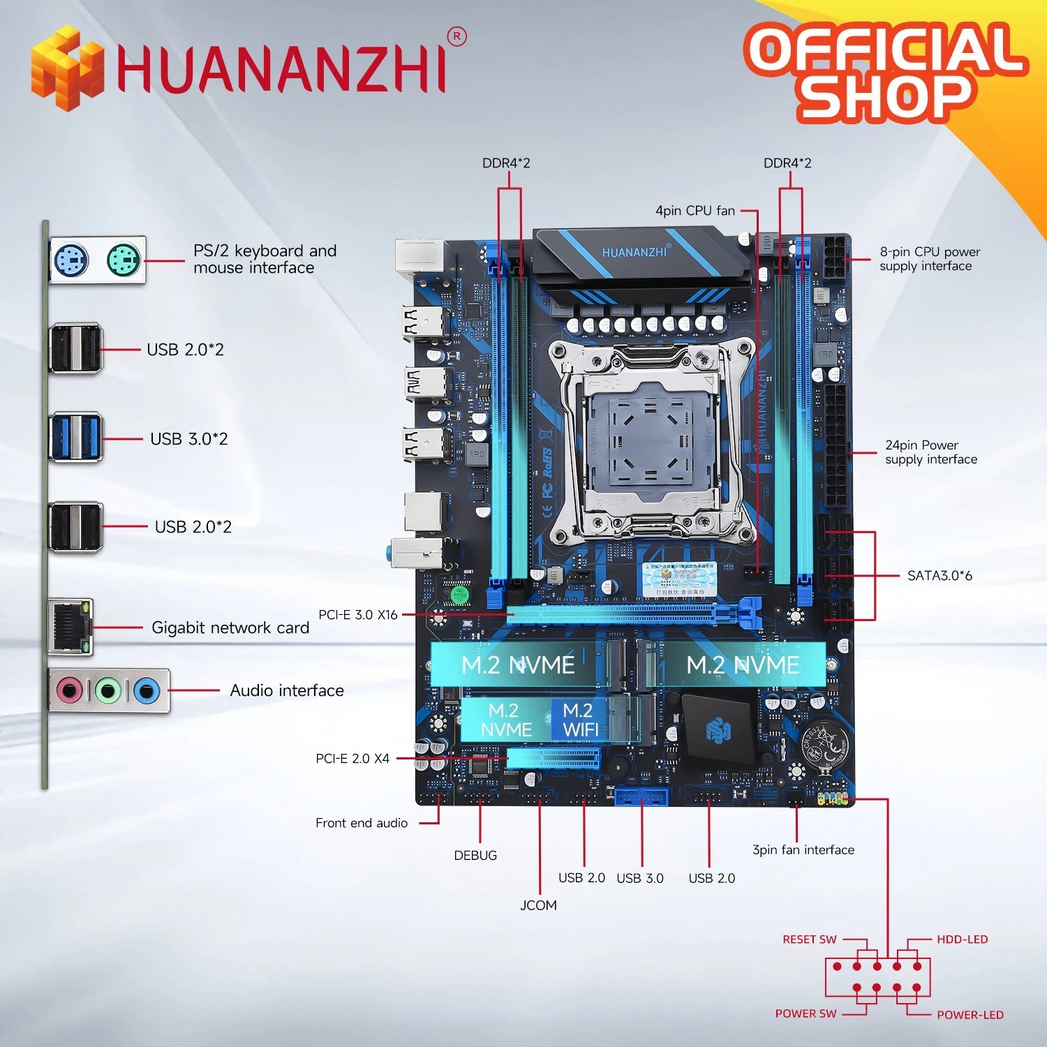 HUANANZHI X99 QD4 LGA 2011-3 XEON X99 Motherboard With Intel XEON E5 2667 V4 With 2*16G DDR4 ECC Memory Combo Kit Set NVME FUN GUYS SHOP   FUN GUY WORLD