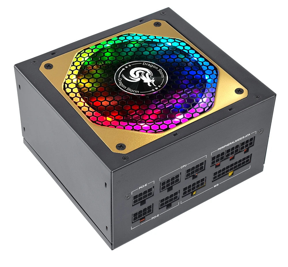 JULONGFENGBAO ATX 850W Full Modular RGB 80Plus Gold 20+4Pin 12V PSU Professional E-Sports Video Game Computer PC Power Supply FUN GUYS SHOP   FUN GUY WORLD