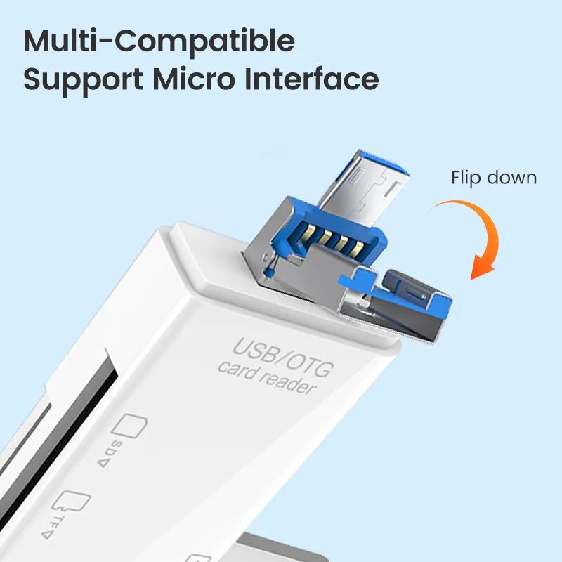 Otg Type C Card Reader Usb 2 0 Tf Mirco Sd Smart Memory Flash Memory Adapter Mini Mobile Phone Accessories 6in1 FUN GUYS SHOP   FUN GUY WORLD
