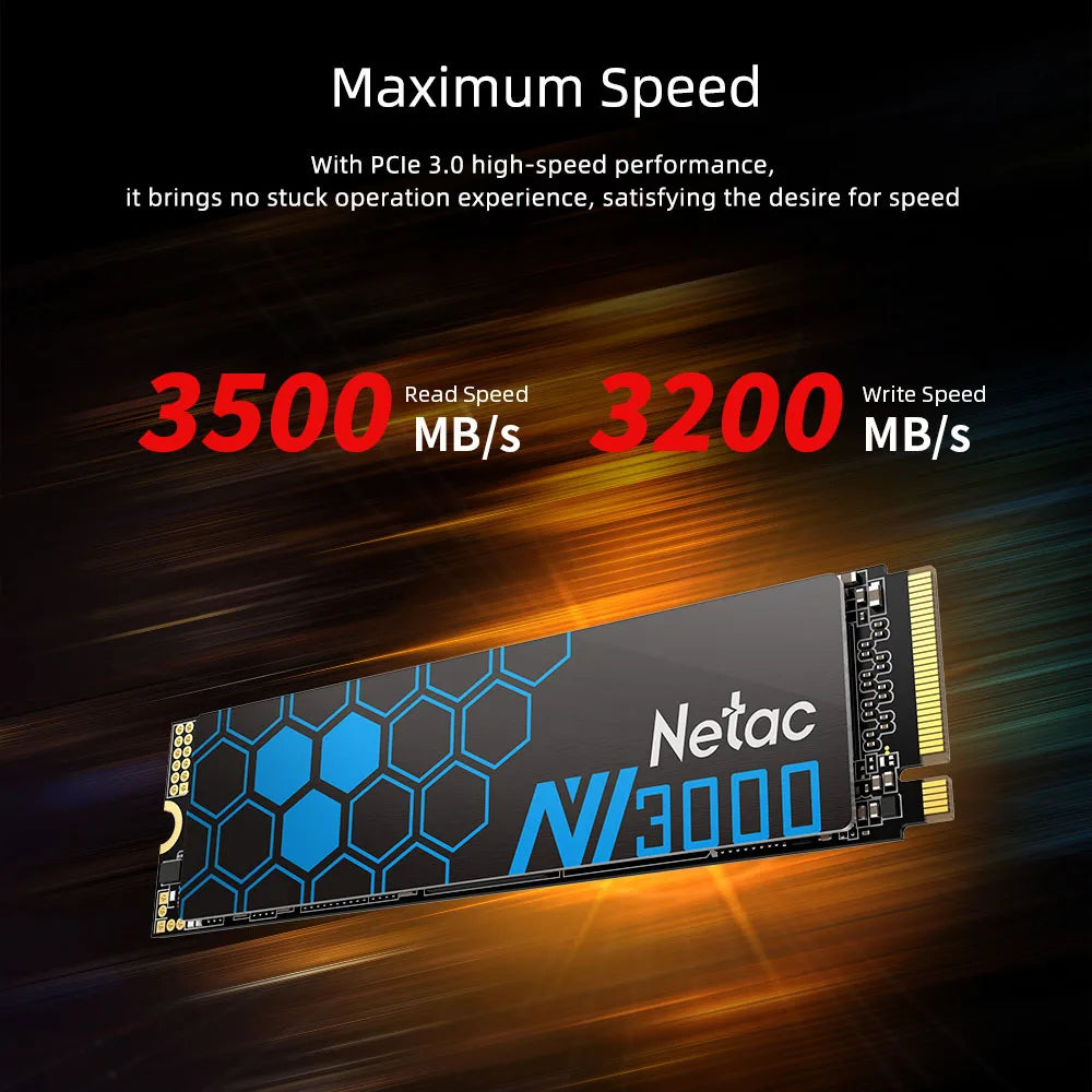 Netac 3500MB/s SSD 1TB 2TB 250GB 500GB SSD NVMe M2 2280 PCIE3.0X4 Hard Drive Internal Solid State Disk for Laptop PC FUN GUYS SHOP   FUN GUY WORLD