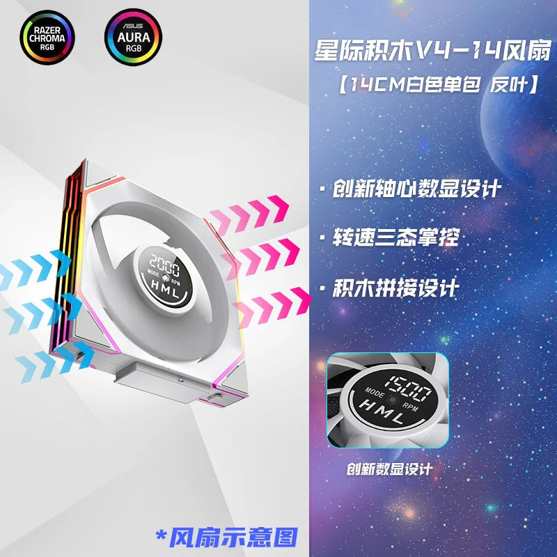 120mm ARGB Fan Daisy Chain 5V3pin ARGB Sync Water-Cooled Fan - Jungle Leopard Interstellar V4 1pc FUN GUYS SHOP   FUN GUY WORLD