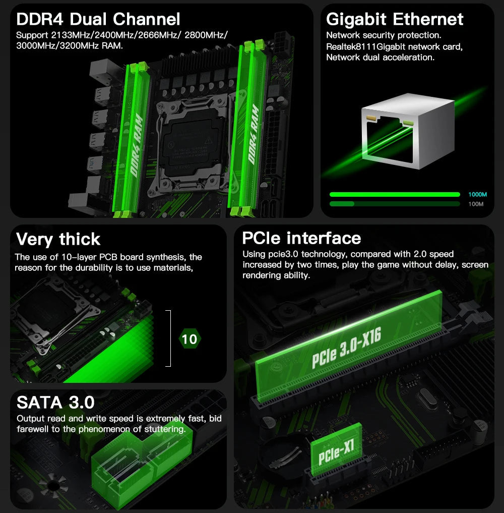MACHINIST X99 PR9 Motherboard LGA 2011-3 Set Support Kit Xeon 2680 2690 V3 V4 CPU Processor Desktop Memory USB3.0 NVME/SATA M.2 FUN GUYS SHOP   FUN GUY WORLD