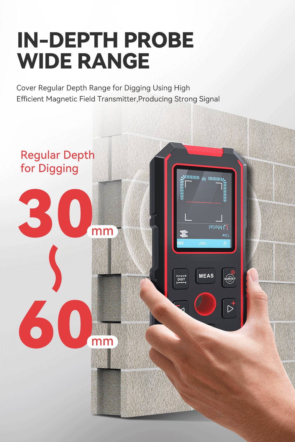 Noyafa NF-518S Metal Detector  Undeground Sturs Wall Scanner AC Wood Finder Cable Wires Tracker Digital Level Laser Rangefinde FUN GUYS SHOP   FUN GUYS SHOP