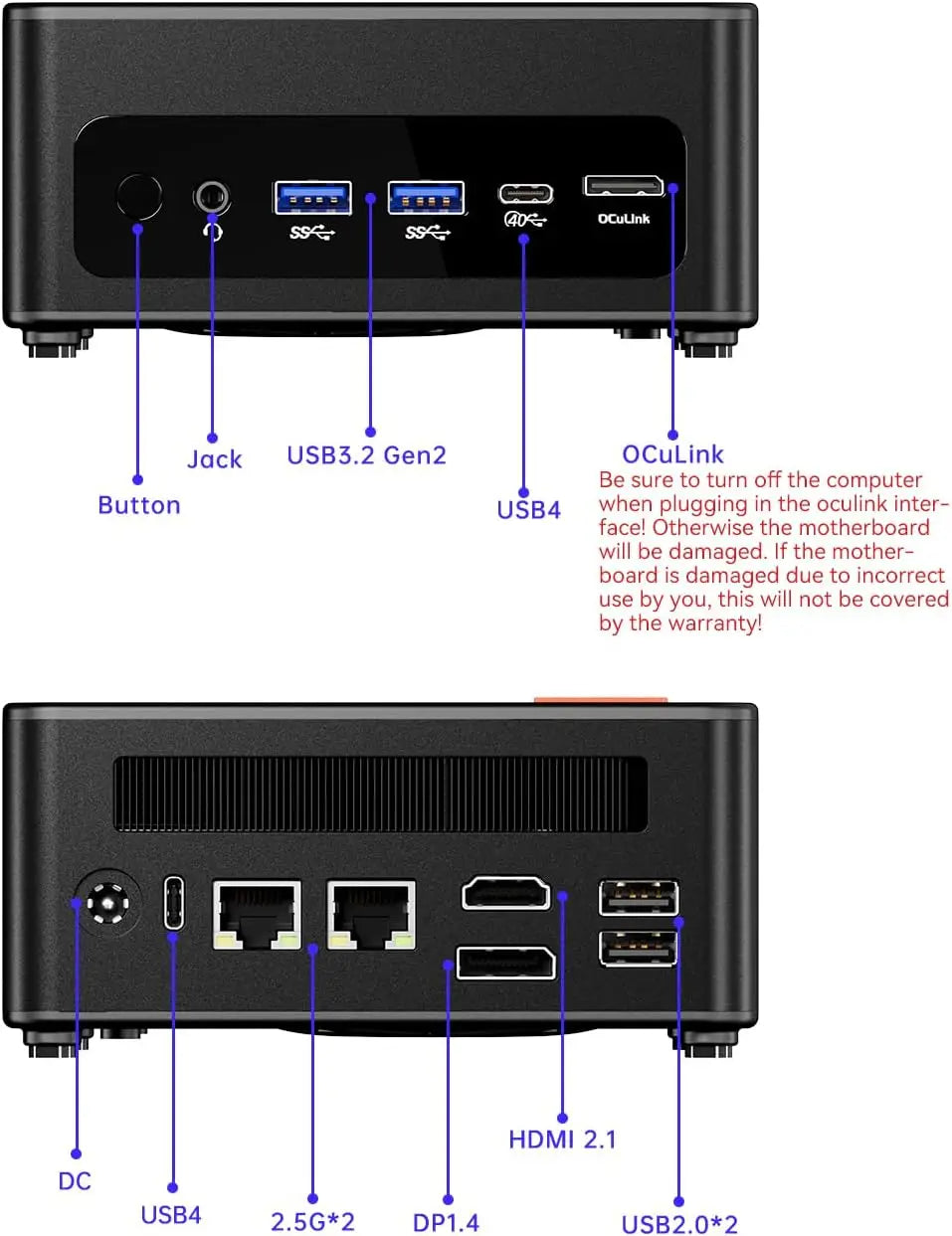 AOOSATR GEM12 Max Gaming Mini PC AMD Ryzen 7 8745HS High Performance USB4 OCuLink DDR5 5600MHz Wi-Fi 6 4K@120Hz Desktop Mini PC FUN GUYS SHOP   FUN GUYS SHOP