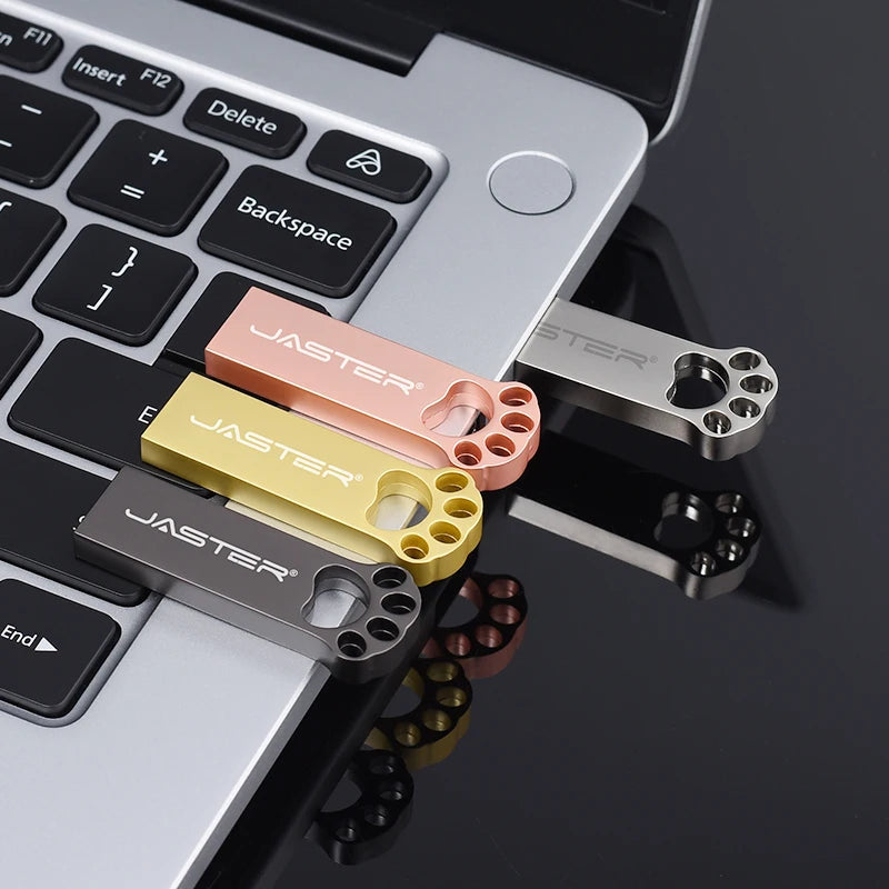 Black Cat's Paw USB Flash Drive 128GB Free Custom Logo Memory Stick 64GB Gold Metal Pen Drive 32GB Free Key Chain U Disk 16GB FUN GUYS SHOP   FUN GUY WORLD