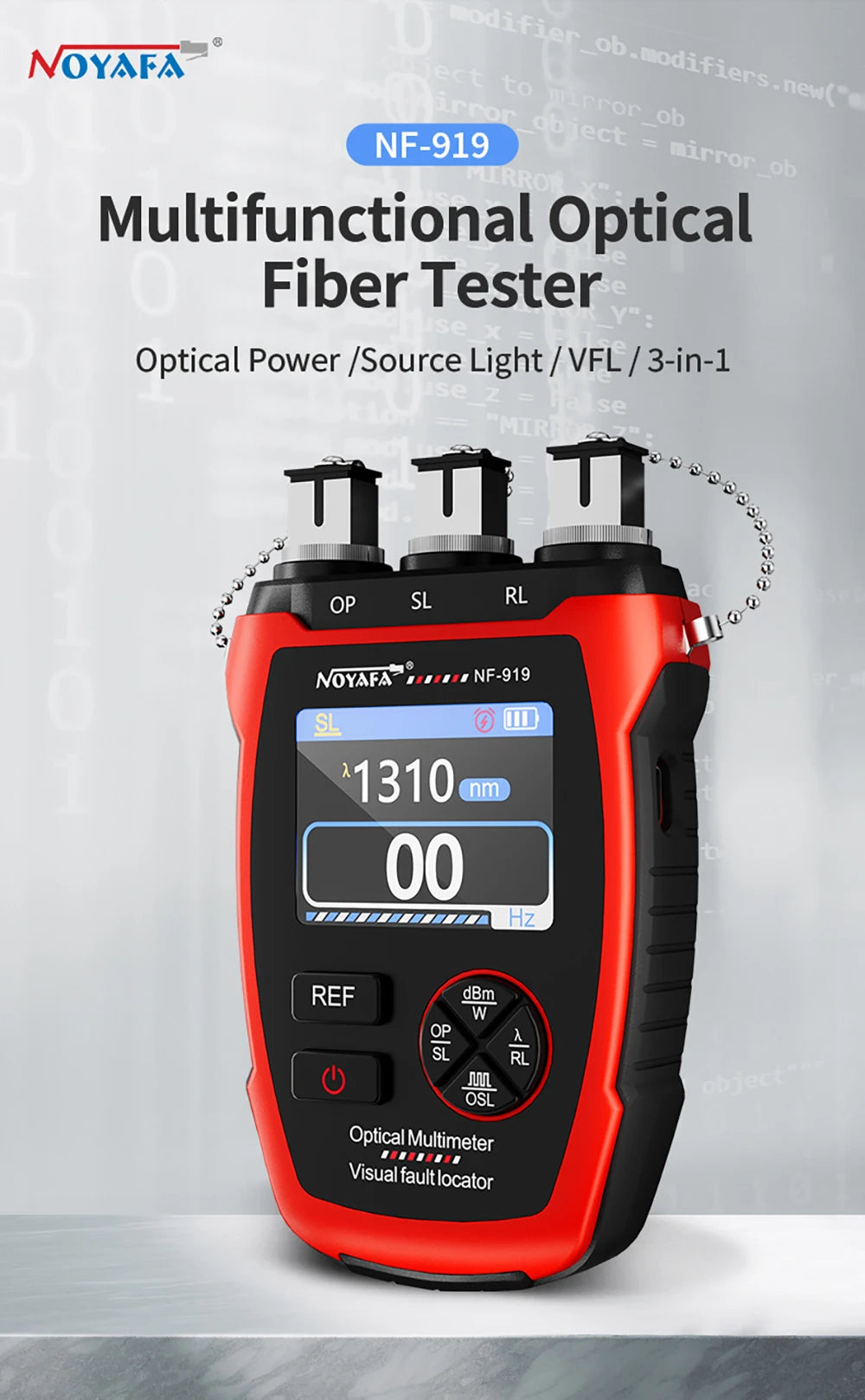NOYAFA NF-919 Mini Optical Power Meter Visual Fault Locator Network Cable Test OPM/REF -70~+9dbm SC/FC/ST Universal Port FUN GUYS SHOP   FUN GUY WORLD