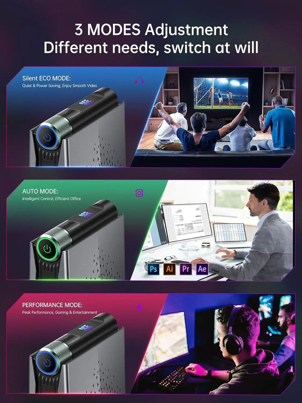 Mini PC AMD Ryzen CPU Windows 11 Pro Mini Computer 6900HX 16GB RAM 512GB SSDWifi6 BT5.2 with RGB lights 4K triple dis ACEMAGIC FUN GUYS SHOP   FUN GUYS SHOP