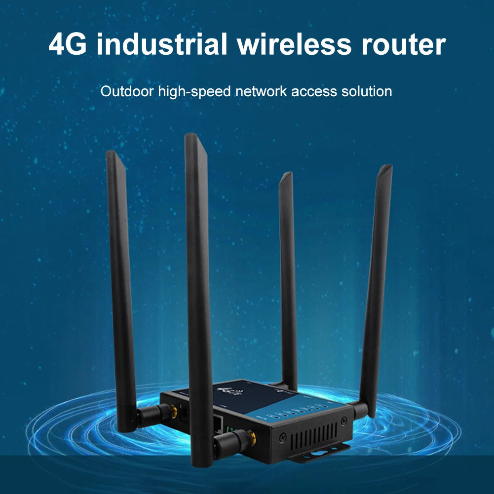 4G WiFi Router Industrial Grade 4G Broadband Wireless Router 4G LTE CPE Router With Sim Card Slot Antenna Firewall Protection FUN GUYS SHOP   FUN GUY WORLD