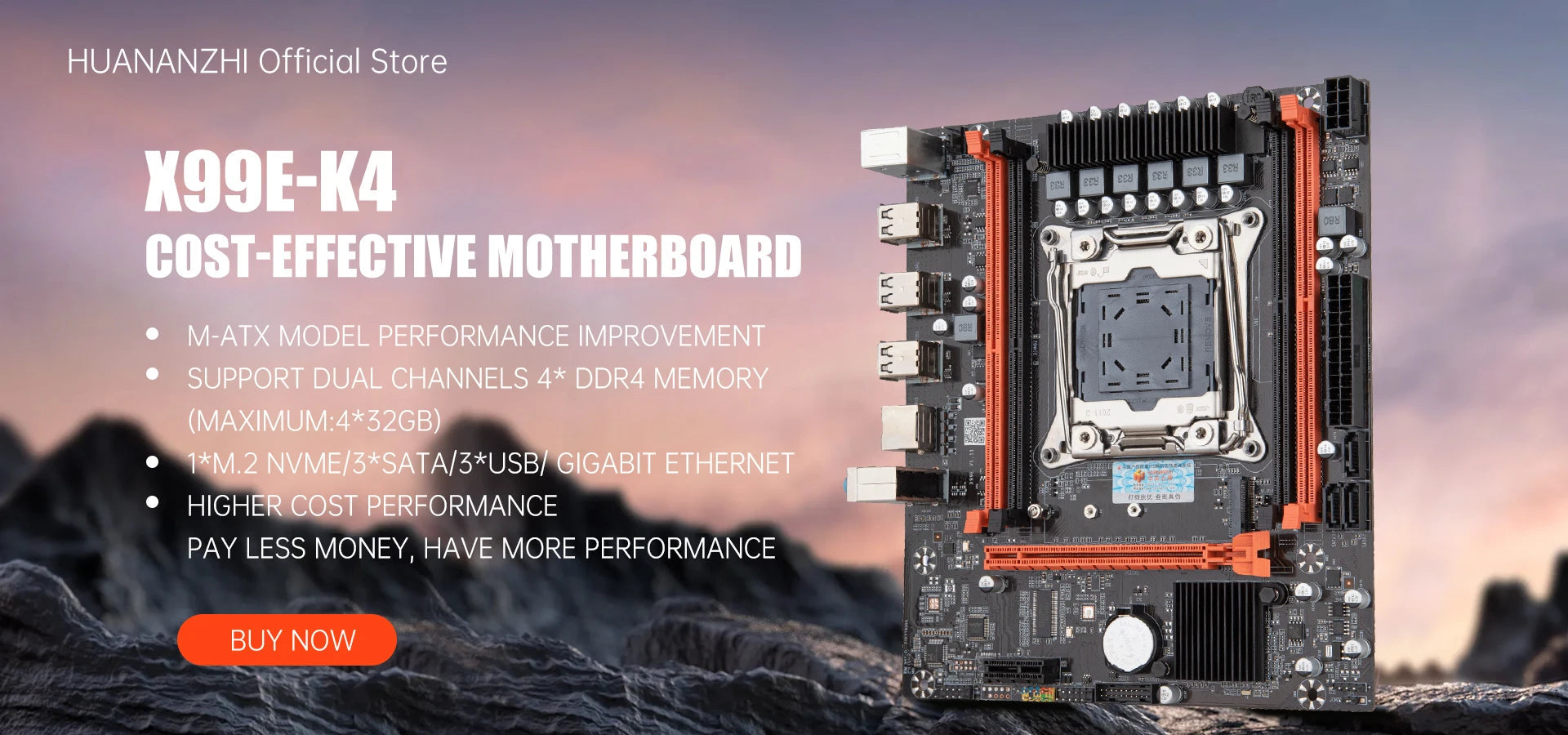 HUANANZHI X99 QD4 LGA 2011-3 XEON X99 Motherboard With Intel XEON E5 2667 V4 With 2*16G DDR4 ECC Memory Combo Kit Set NVME FUN GUYS SHOP   FUN GUY WORLD