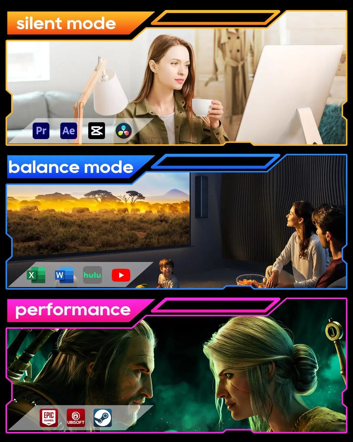 AOOSATR GEM12 Max Gaming Mini PC AMD Ryzen 7 8745HS High Performance USB4 OCuLink DDR5 5600MHz Wi-Fi 6 4K@120Hz Desktop Mini PC FUN GUYS SHOP   FUN GUYS SHOP