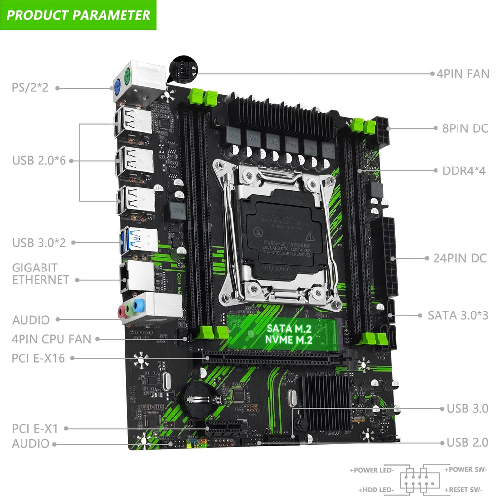 MACHINIST X99 PR9 Motherboard LGA 2011-3 Set Support Kit Xeon 2680 2690 V3 V4 CPU Processor Desktop Memory USB3.0 NVME/SATA M.2 FUN GUYS SHOP   FUN GUY WORLD