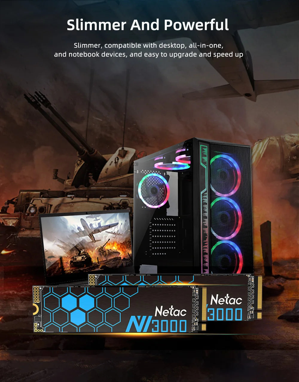 Netac 3500MB/s SSD 1TB 2TB 250GB 500GB SSD NVMe M2 2280 PCIE3.0X4 Hard Drive Internal Solid State Disk for Laptop PC FUN GUYS SHOP   FUN GUY WORLD
