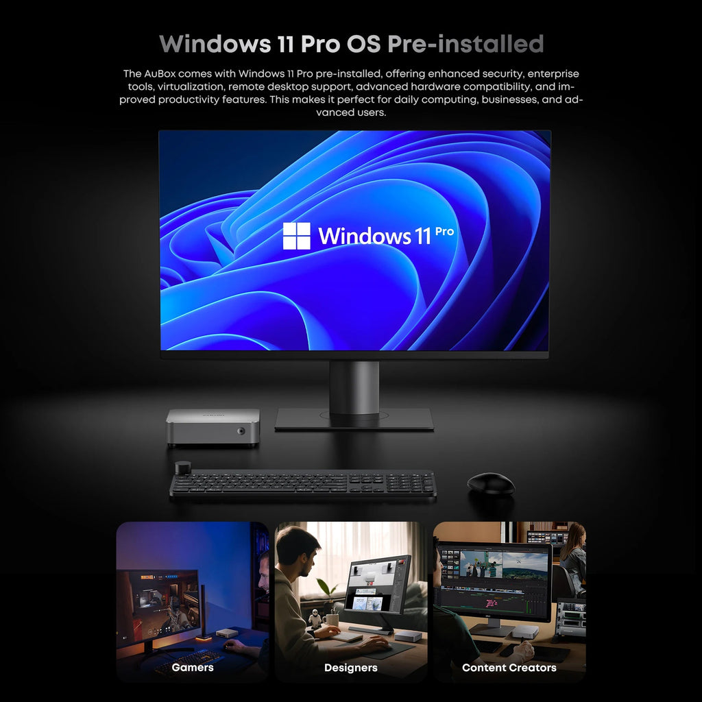 CHUWI AuBox Mini PC AMD Ryzen7 8745HS 16GB DDR5 512GB SSD WiFi 6 BT 5.1 2.5G LAN Support Quad DisplaysUp to 4K Windows 11 Pro FUN GUYS SHOP   FUN GUYS SHOP