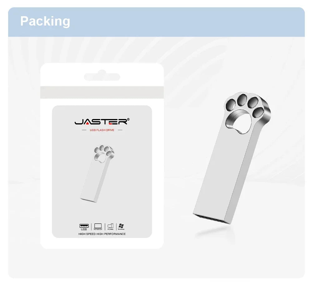 Black Cat's Paw USB Flash Drive 128GB Free Custom Logo Memory Stick 64GB Gold Metal Pen Drive 32GB Free Key Chain U Disk 16GB FUN GUYS SHOP   FUN GUY WORLD